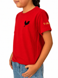 Playera gallo bordado roja